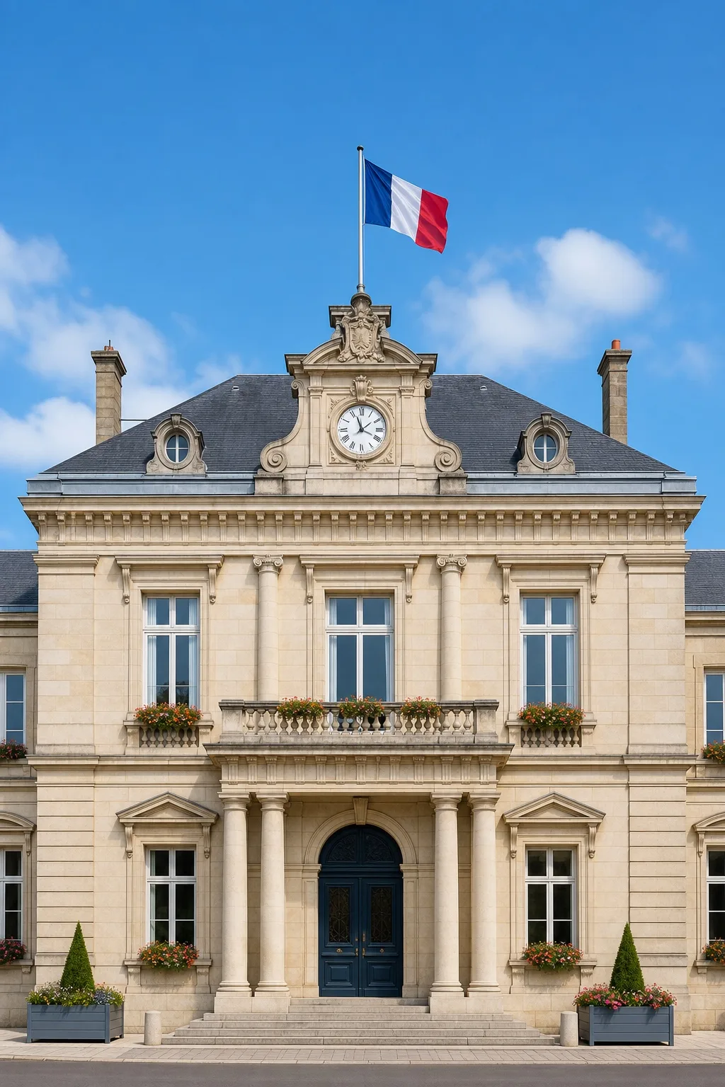Hôtel de ville représentant les collectivités
