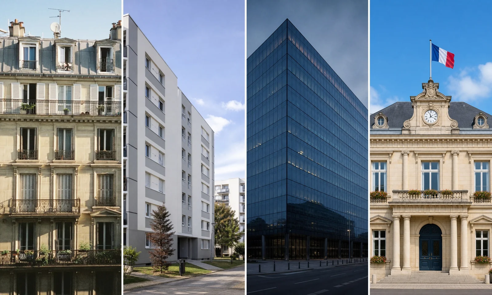 Copropriété, logements collectifs, immeuble tertiaire et bâtiment public